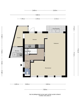 Floorplan - Achterberghstraat 10, 5282 RP Boxtel